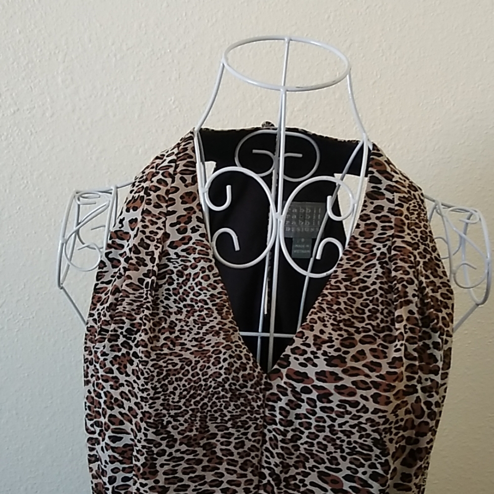 Adorable Rabbit Rabbit Rabbit Leopard Print Dress… - image 4